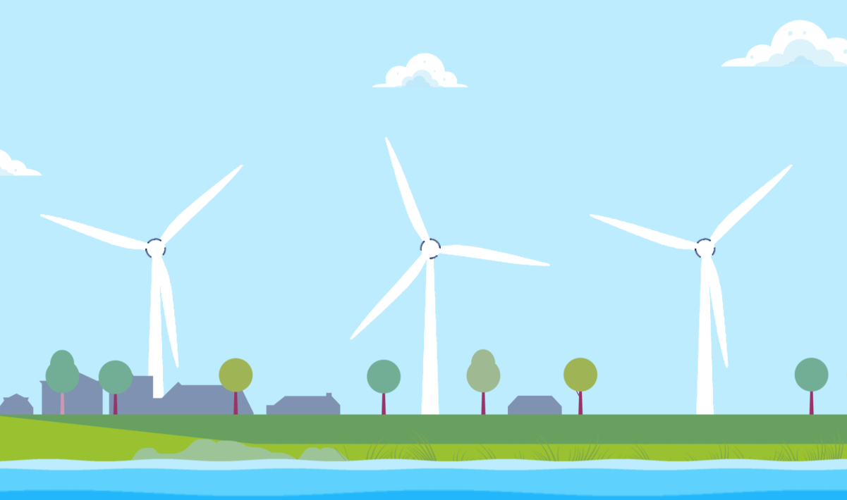 Windturbines vanaf water